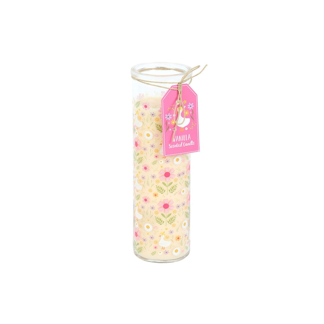 Daisy &  Duck Print Vanilla Tube Candle