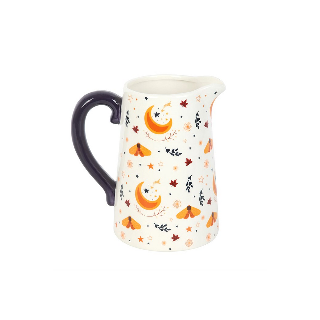 Autumn Magic Harvest Moon Print Ceramic Flower Jug
