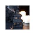 Black Haunted House Incense Cone Holder