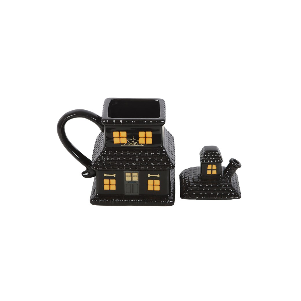 Black Haunted House Mug