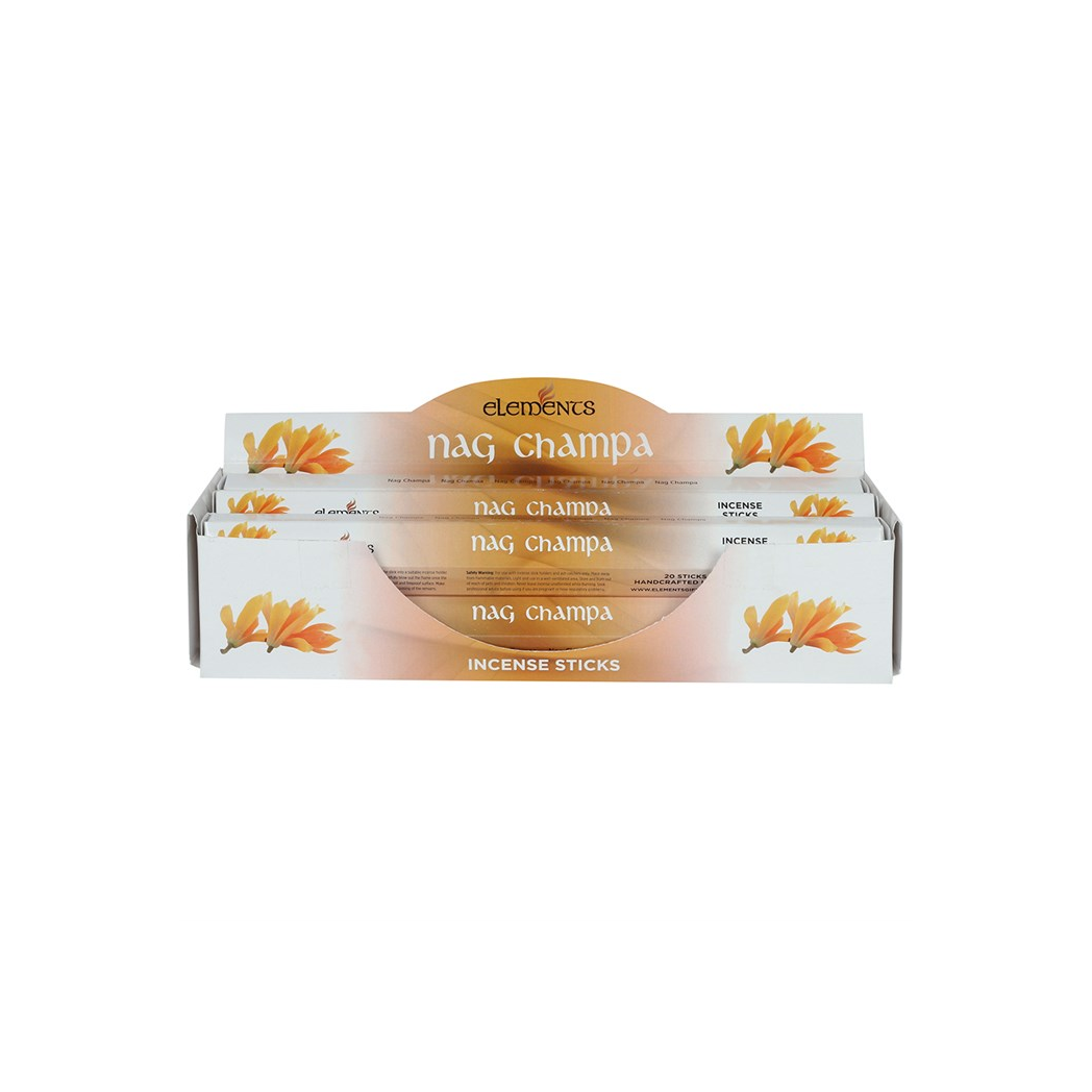 Set of 6 Packets of Elements Nag Champa Incense Sticks