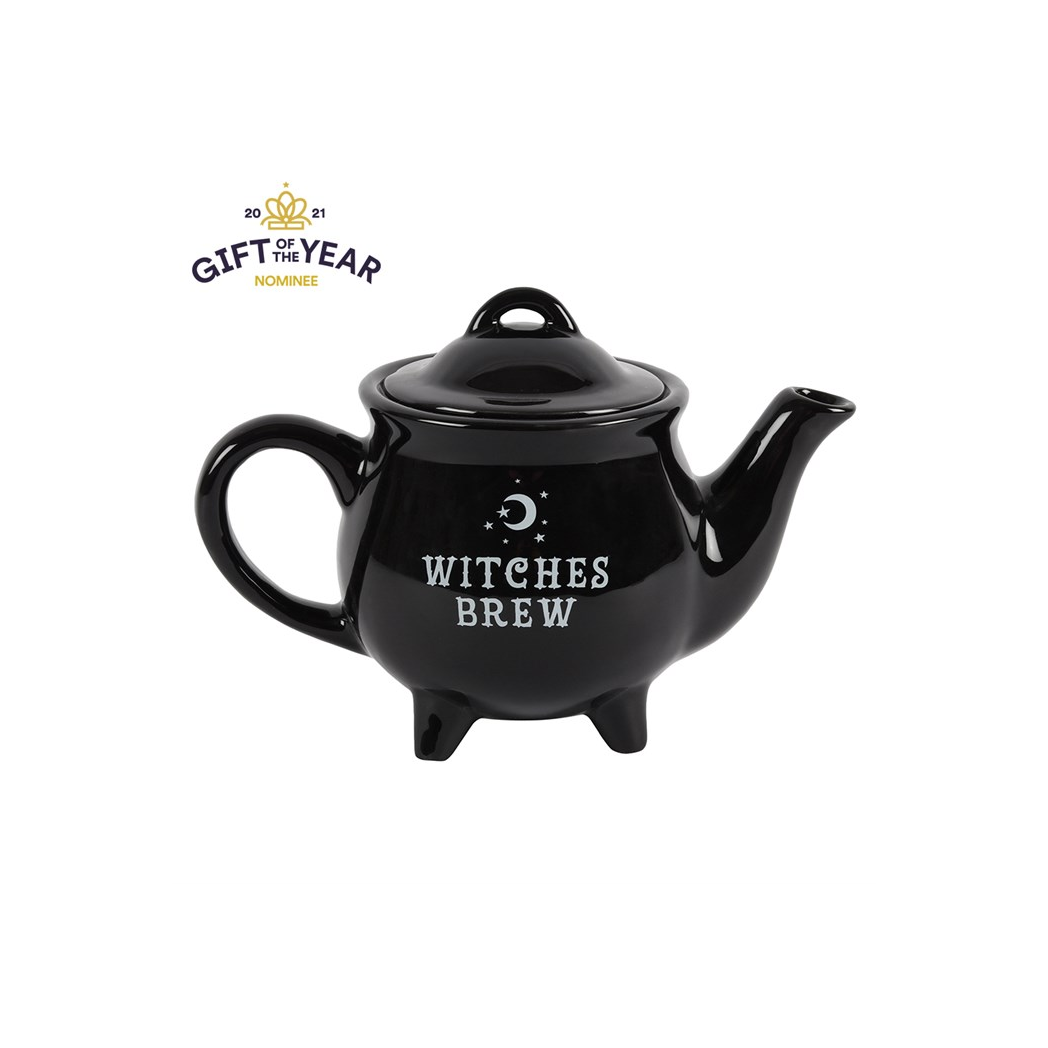 Witches Brew Black Ceramic Tea Pot
