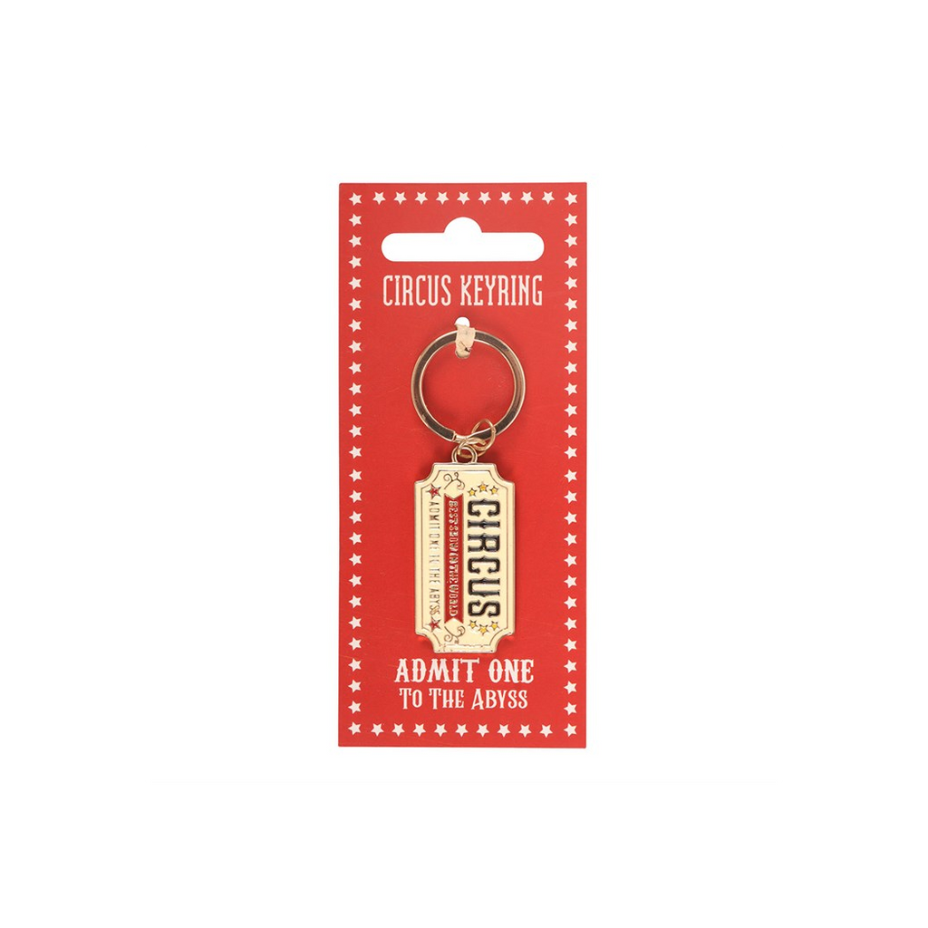 Admit One to the Abyss Circus Ticket Keyring