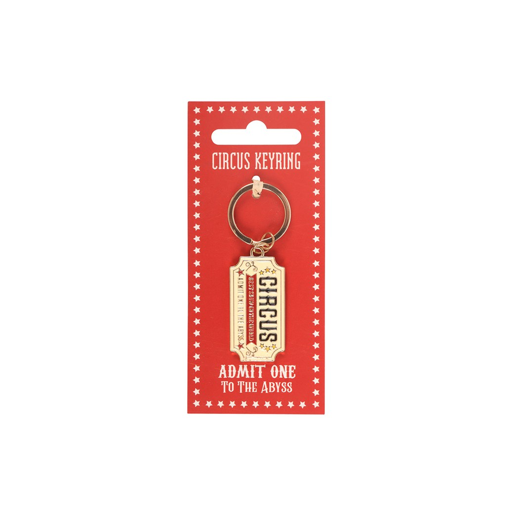 Admit One to the Abyss Circus Ticket Keyring