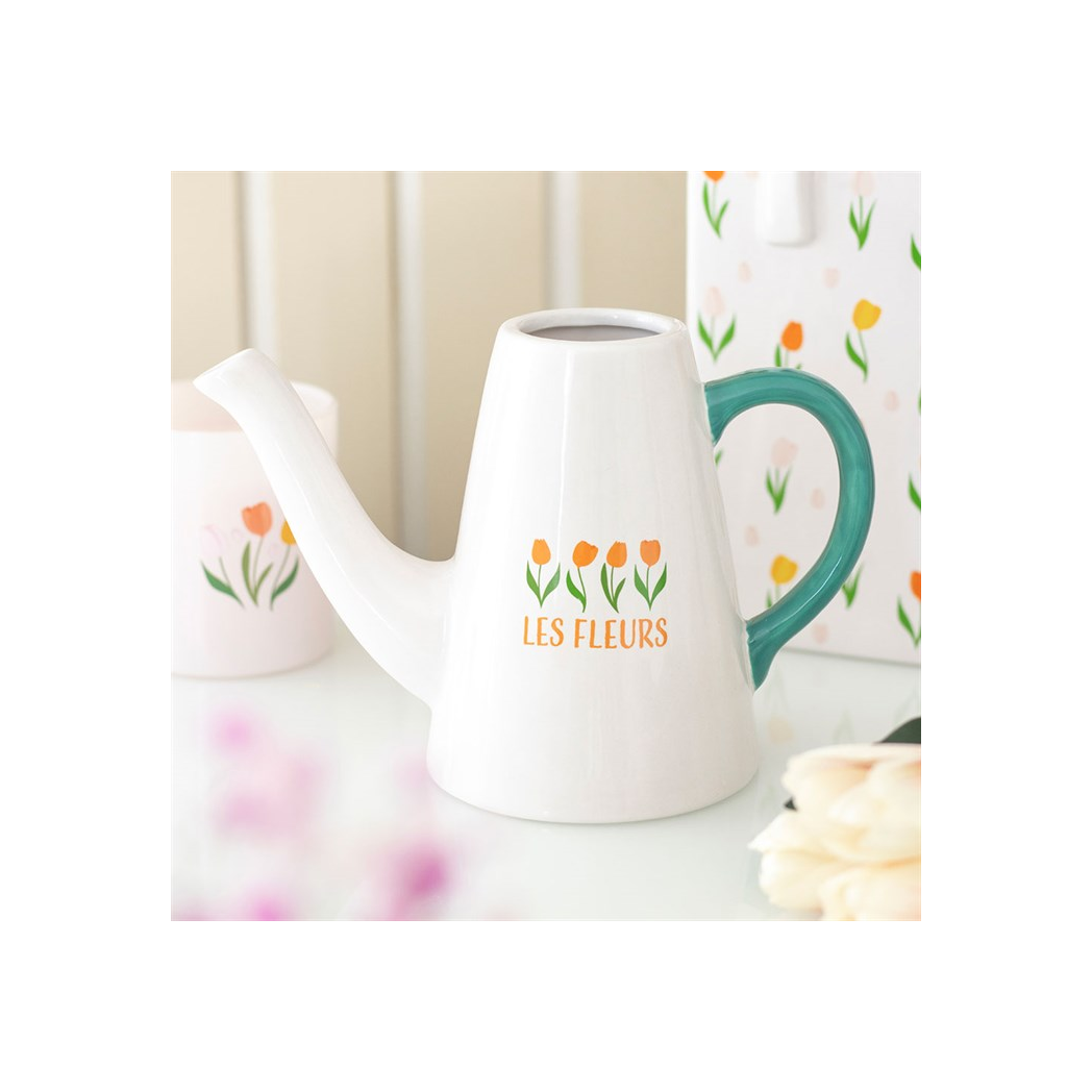 Les Fleurs Tulip Ceramic Watering Can