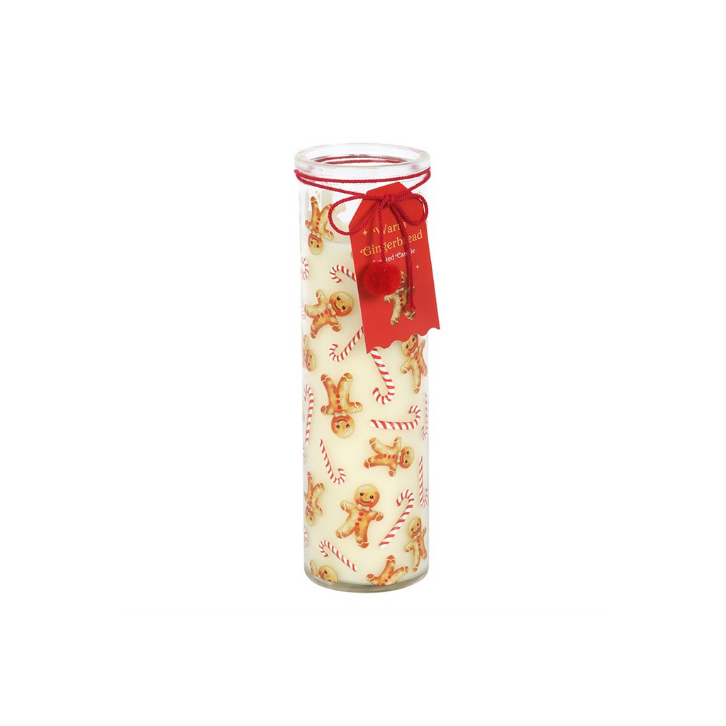 Candy Cane Warm Gingerbread Tube Candle