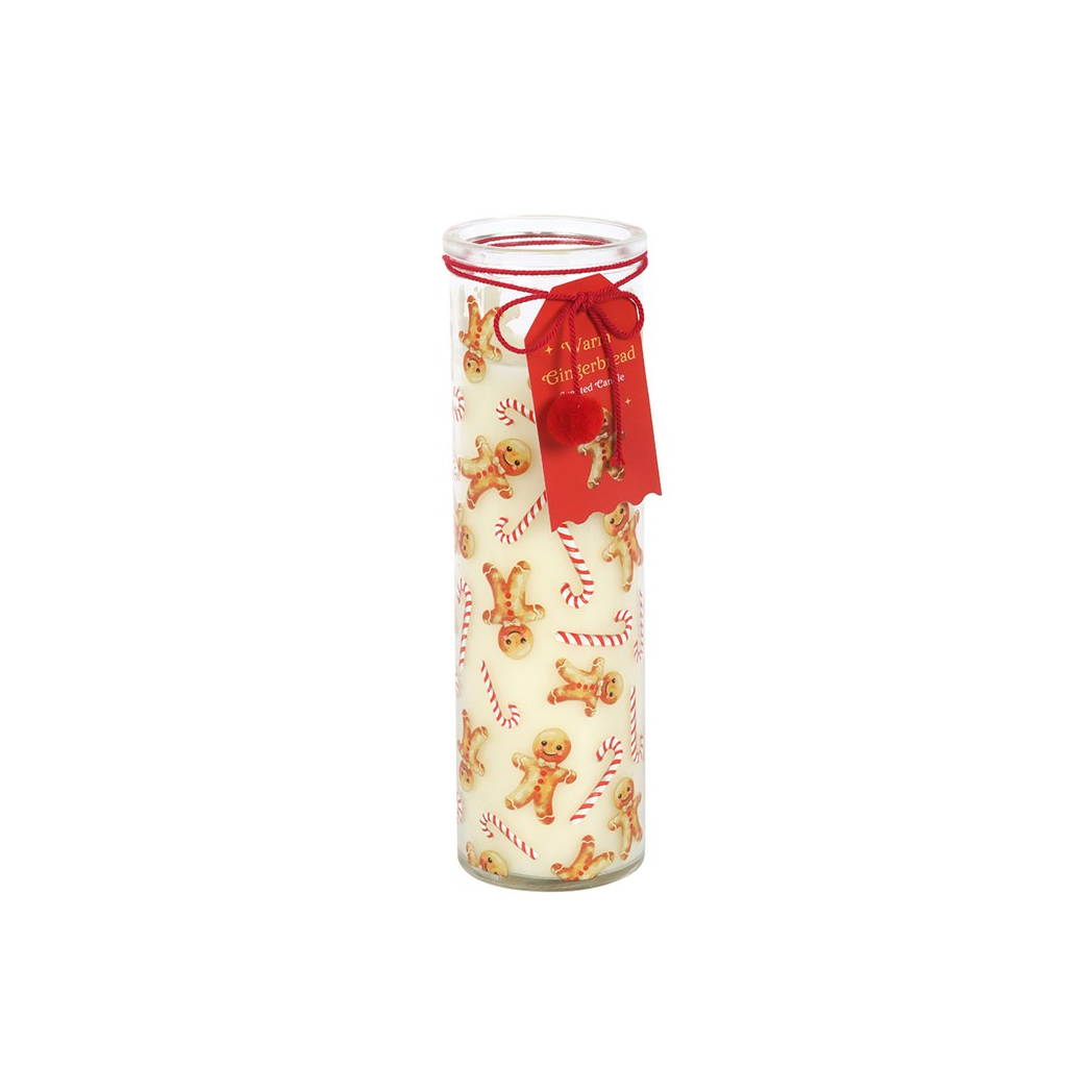 Candy Cane Warm Gingerbread Tube Candle