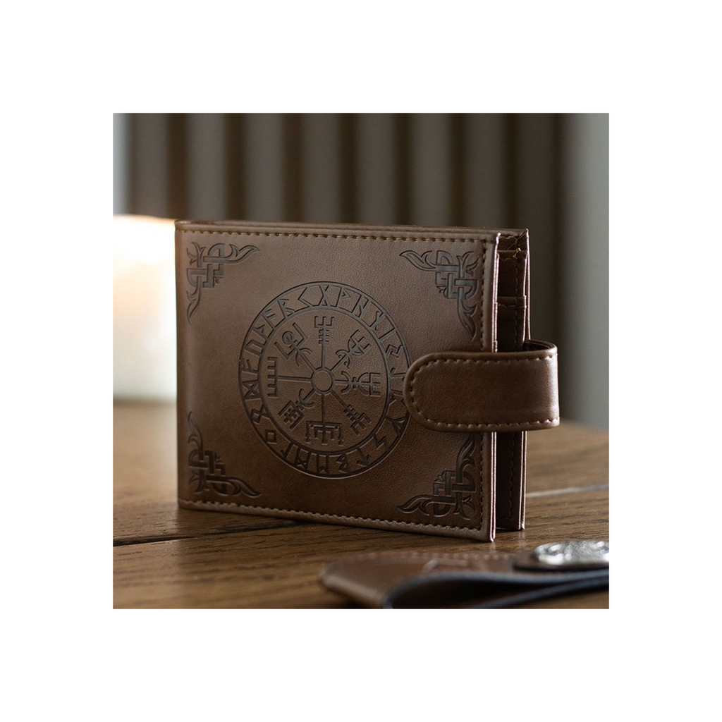 Viking Compass Faux Leather Wallet