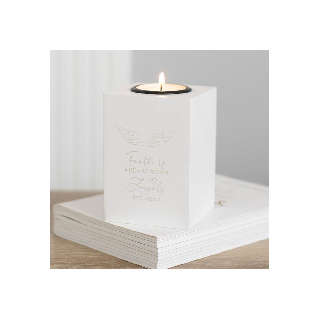 Feathers Appear Angel Wing Tealight Holder