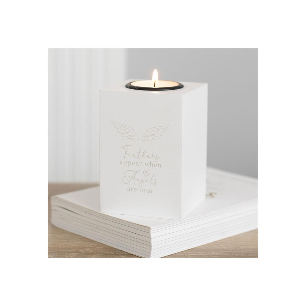 Feathers Appear Angel Wing Tealight Holder