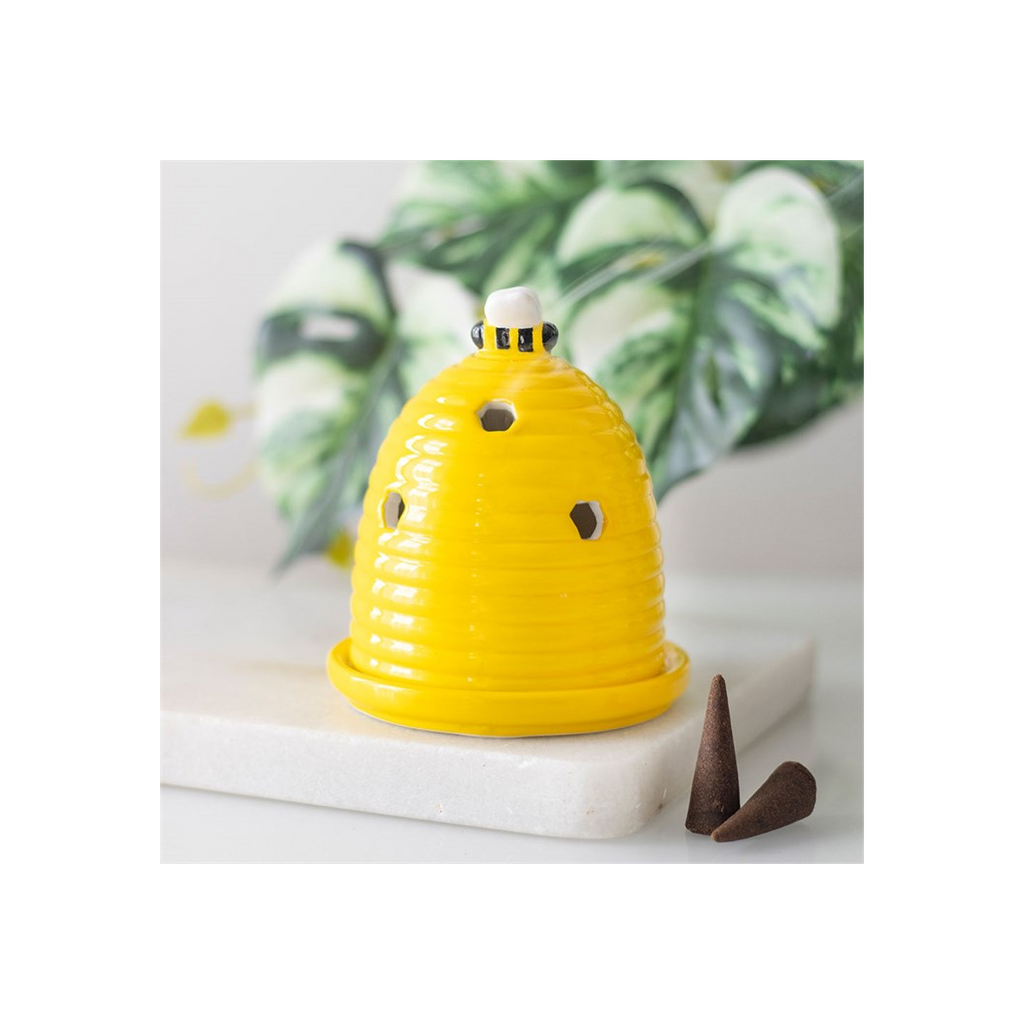 Yellow Beehive Incense Cone Holder