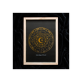 Black Astrology Wheel Framed Wall Art Print