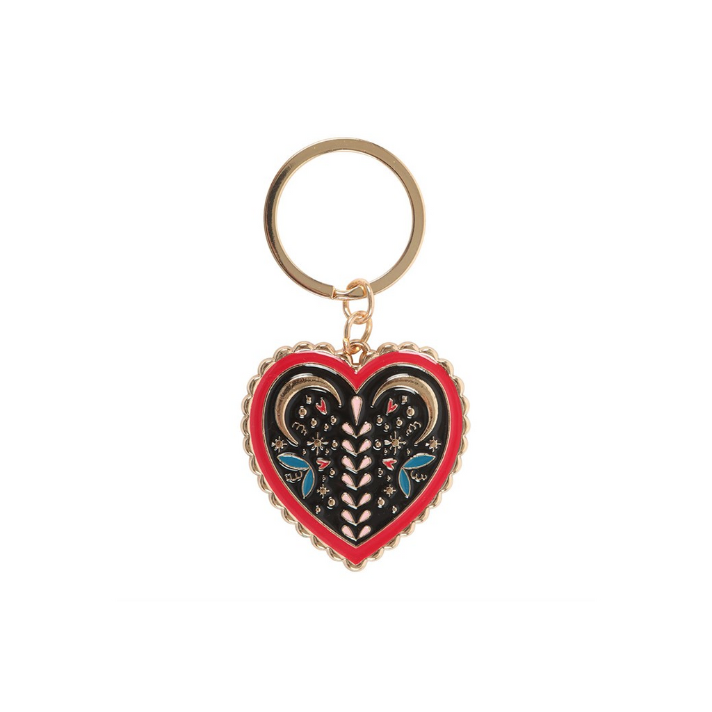 Folk Heart Keyring
