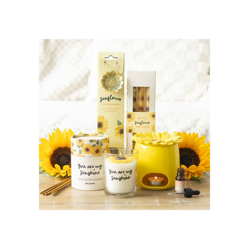 You Are My Sunshine Candle with 3D Sunflower