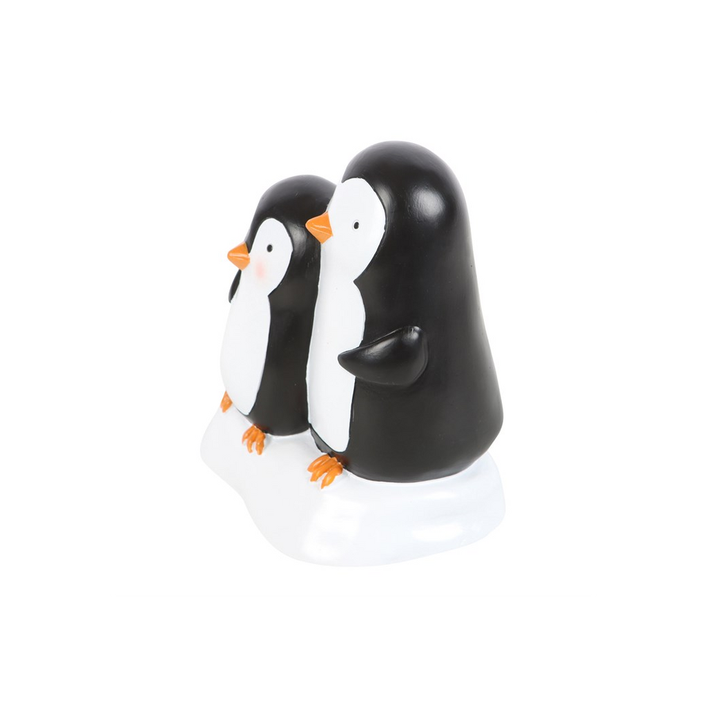 Snuggle Season Resin Penguin Ornament