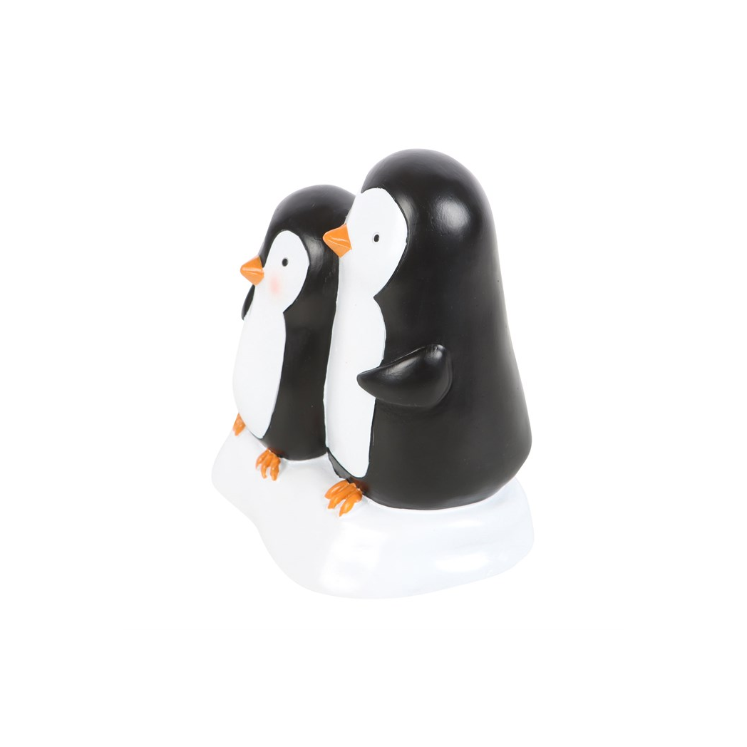 Snuggle Season Resin Penguin Ornament