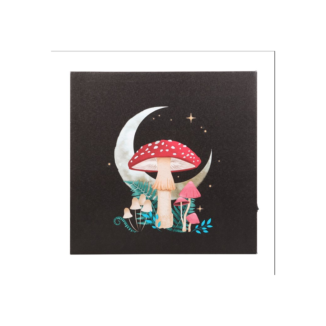 Forest Mushroom Light Up Canvas Plaque