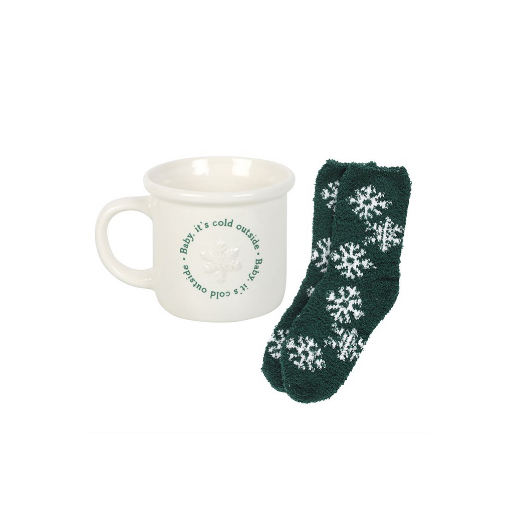 Baby It's Cold Outside Mug and Socks Set