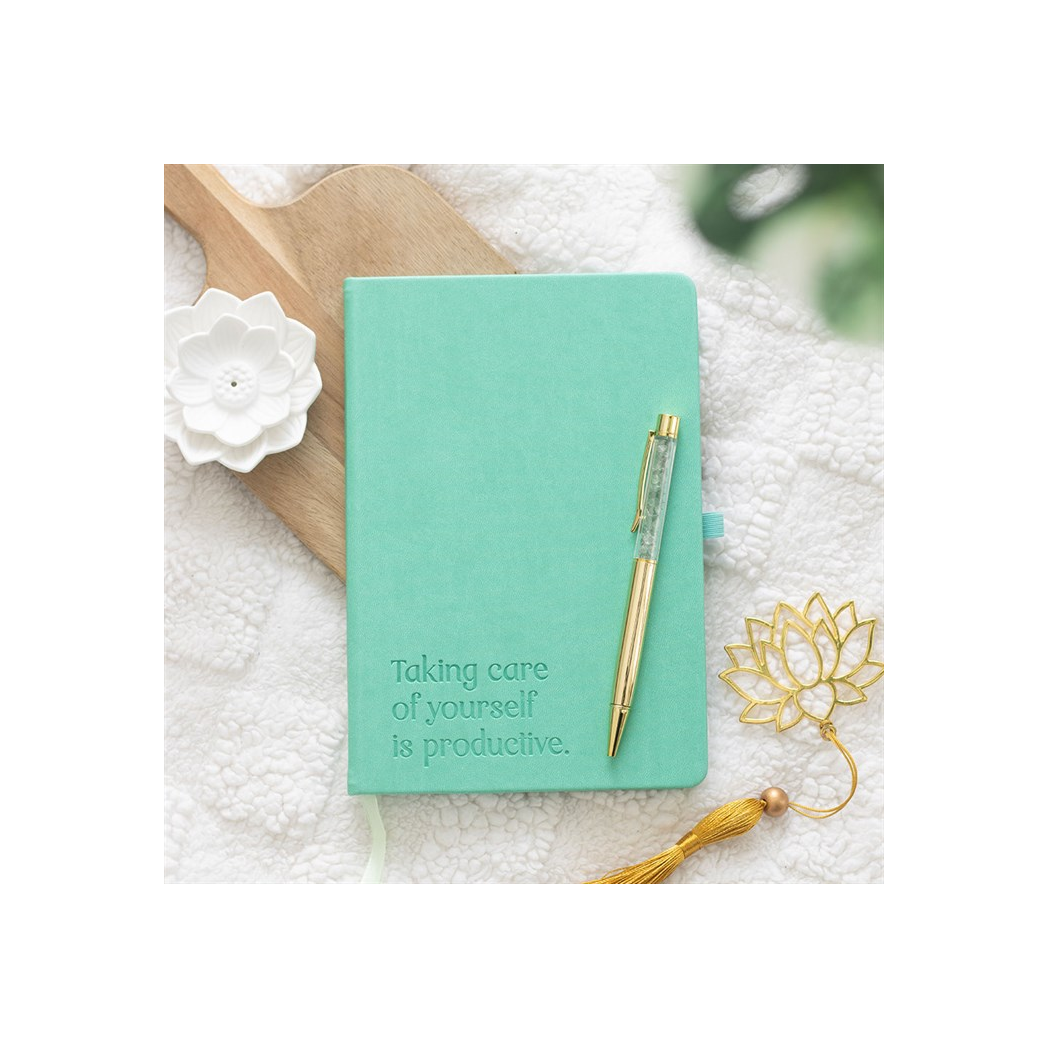 A5 Wellness Journal with Aventurine Pen