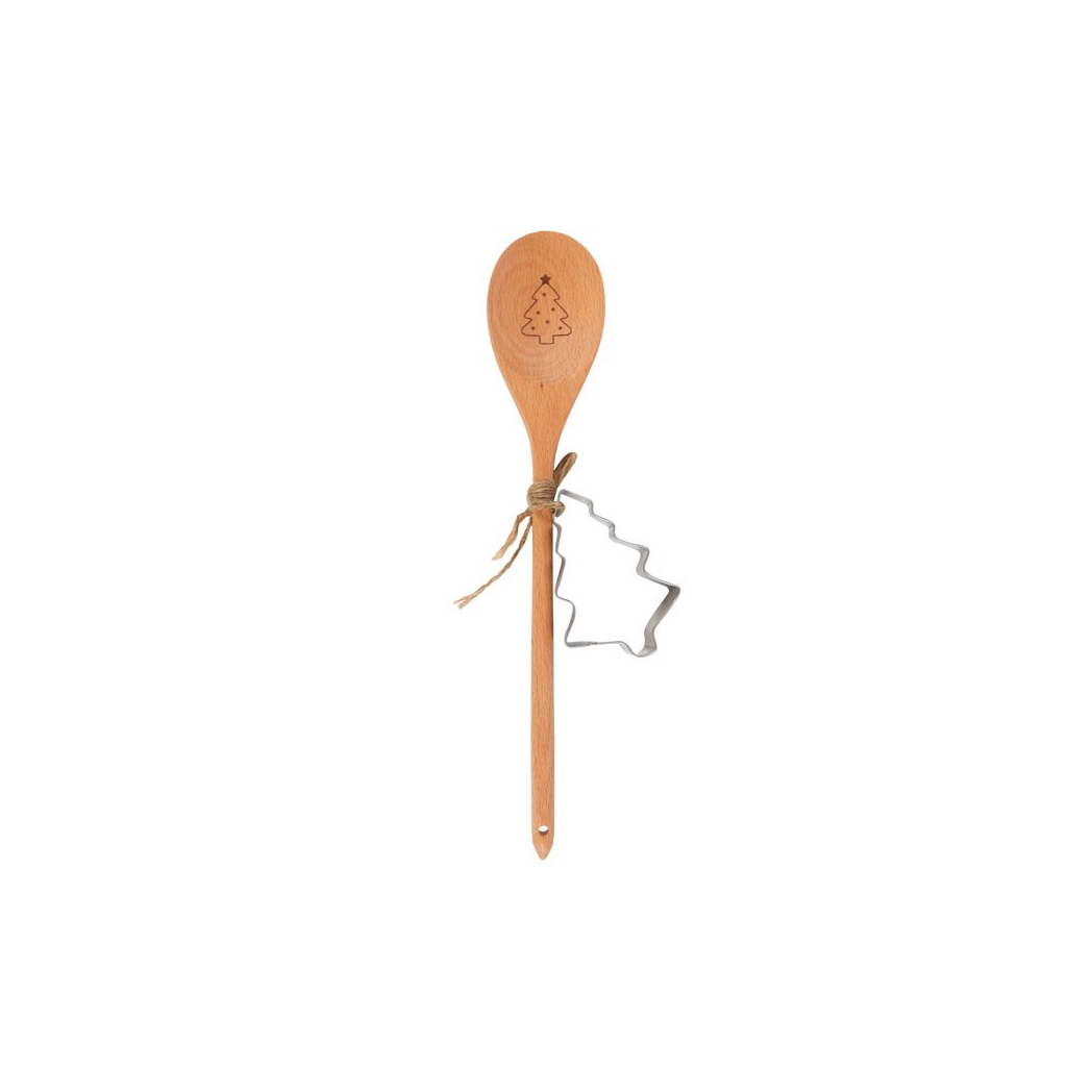 Christmas Tree Wooden Spoon Baking Set