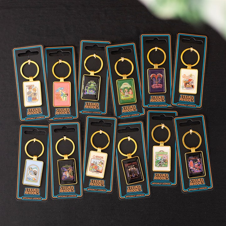 Rainy Day Fun Keyring by Steven Rhodes