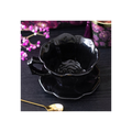 Black Rose Teacup and Saucer