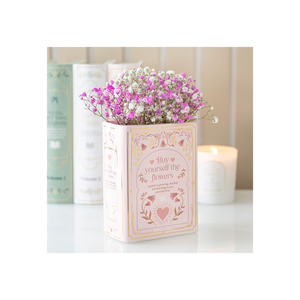Pink Book Shaped Vase