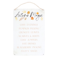 Autumn Magic Metal Hanging Sign