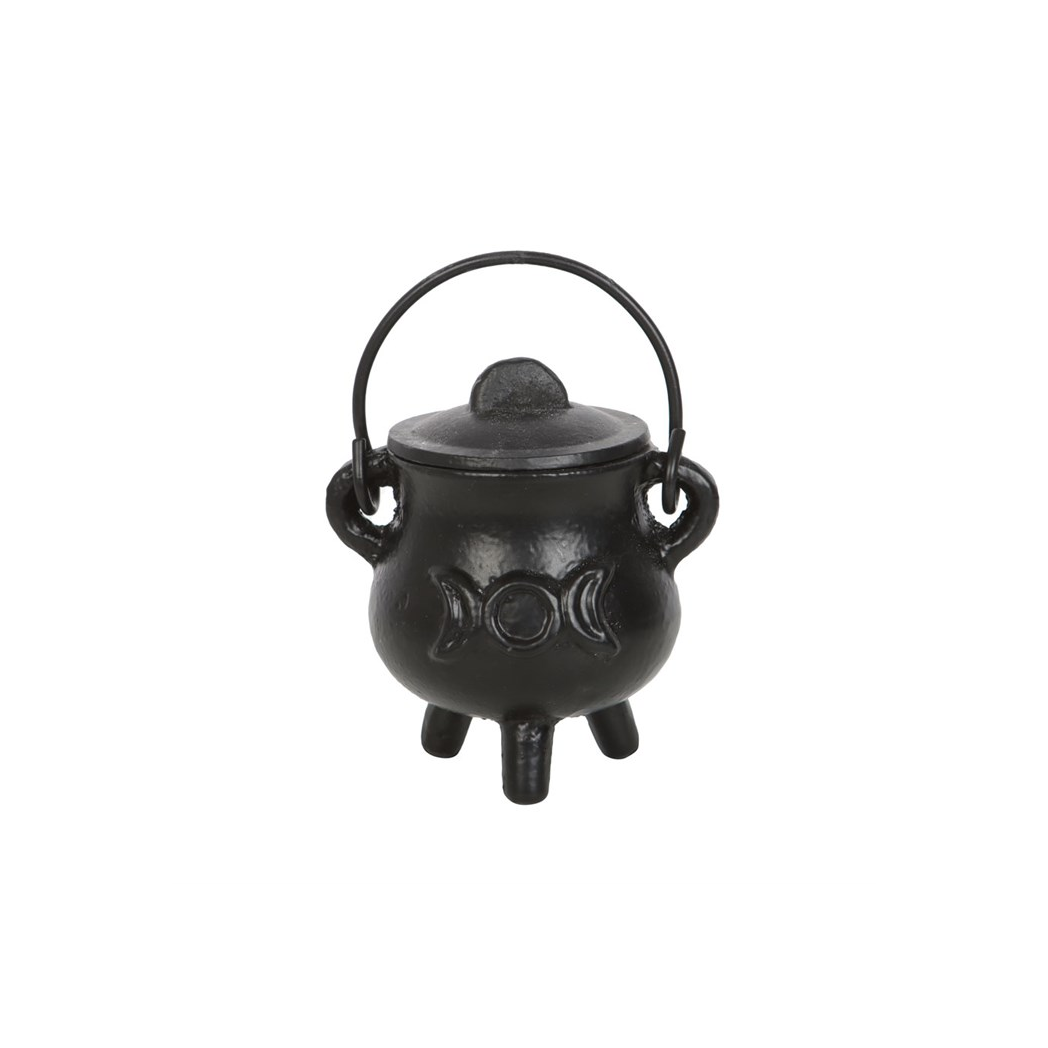 7.5cm Cast Iron Cauldron with Triple Moon