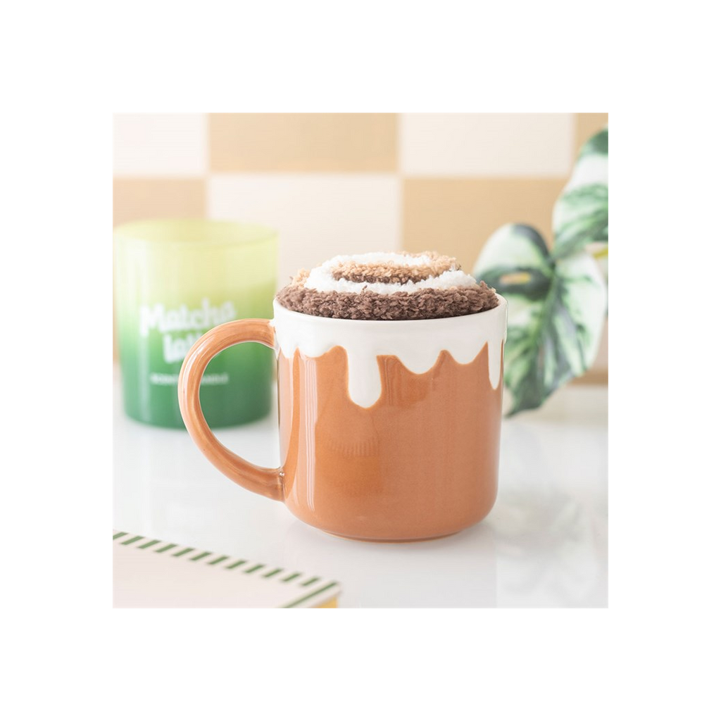 Cinnamon Roll Mug and Socks Set