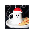 Ghost Shaped Mug with Santa Hat Lid