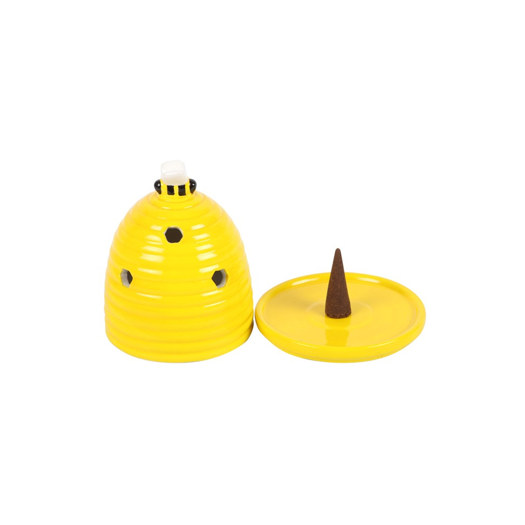 Yellow Beehive Incense Cone Holder