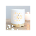 White Mandala Cut Out Oil Burner