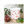All Over Mushroom Print Enamel Mug