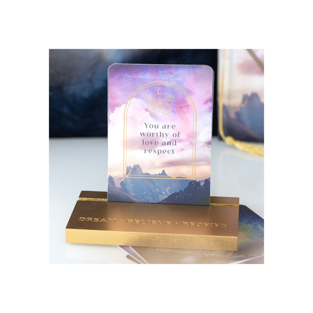 Ethereal Affirmation Cards with Wooden Stand