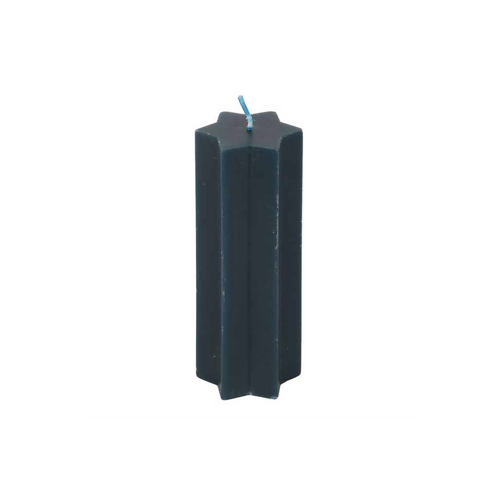 Navy Starry Night Star Shaped Taper Candle