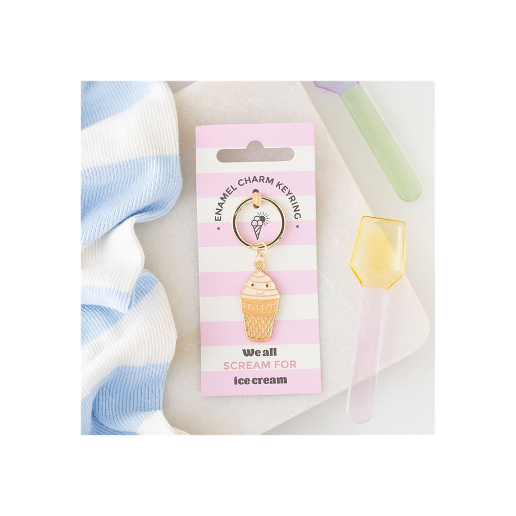 Ice Cream Cone Keyring