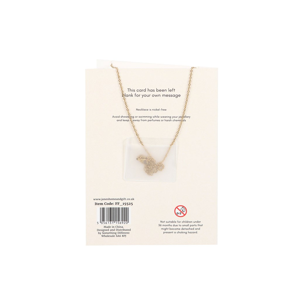 Blue Aura Mushroom Necklace Greeting Card