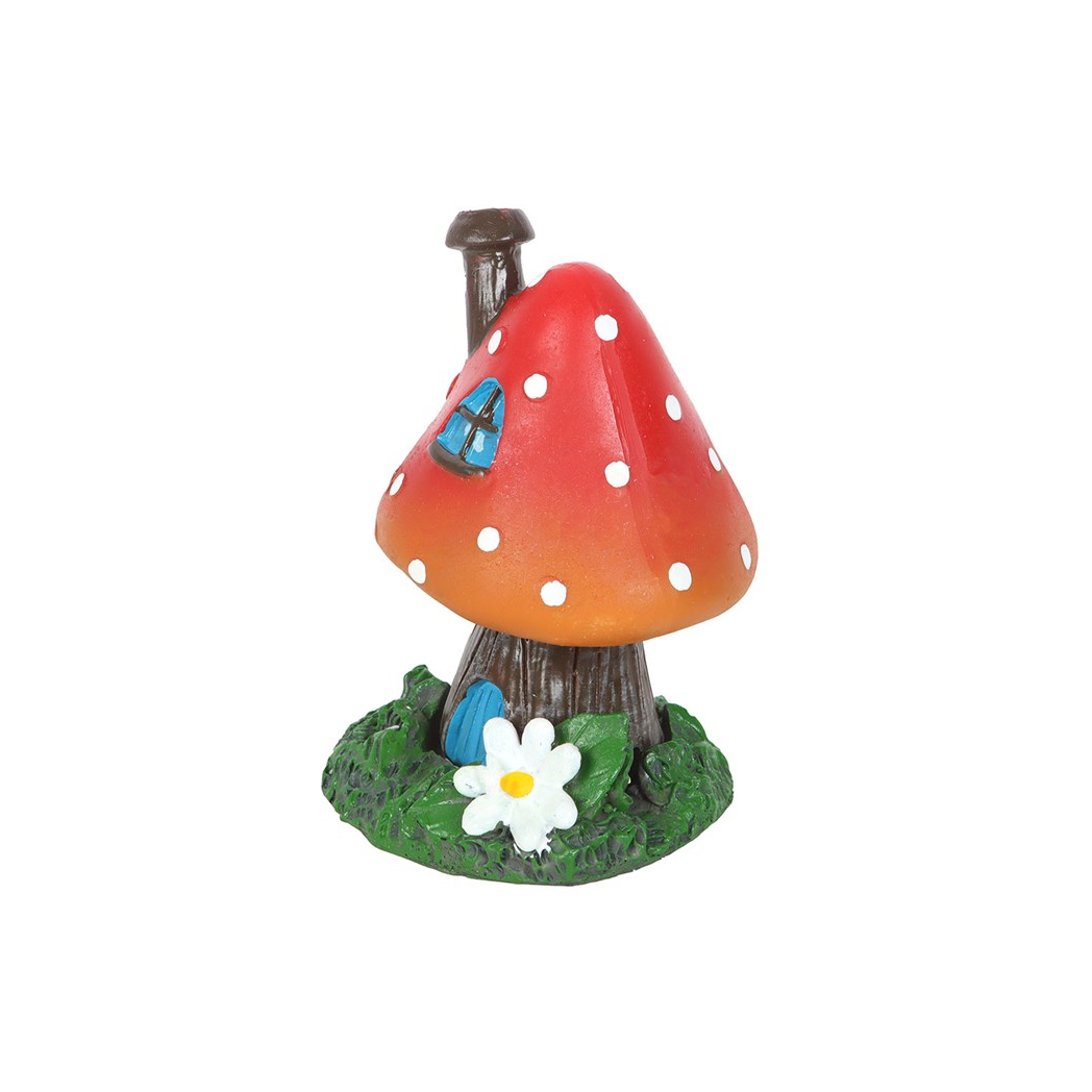 Red Smoking Toadstool Incense Cone Holder