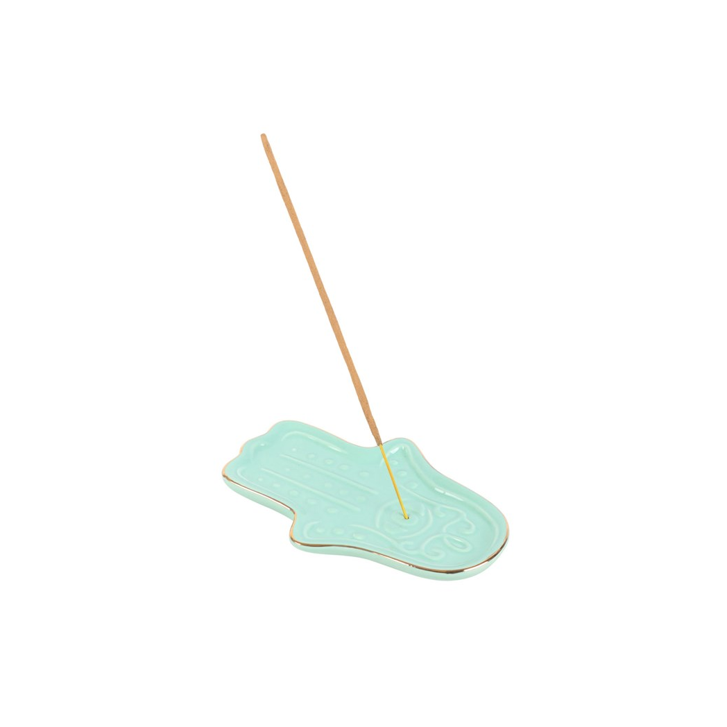Blue Hamsa Hand Incense Stick Holder