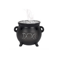 Triple Moon Cauldron Incense Cone Holder