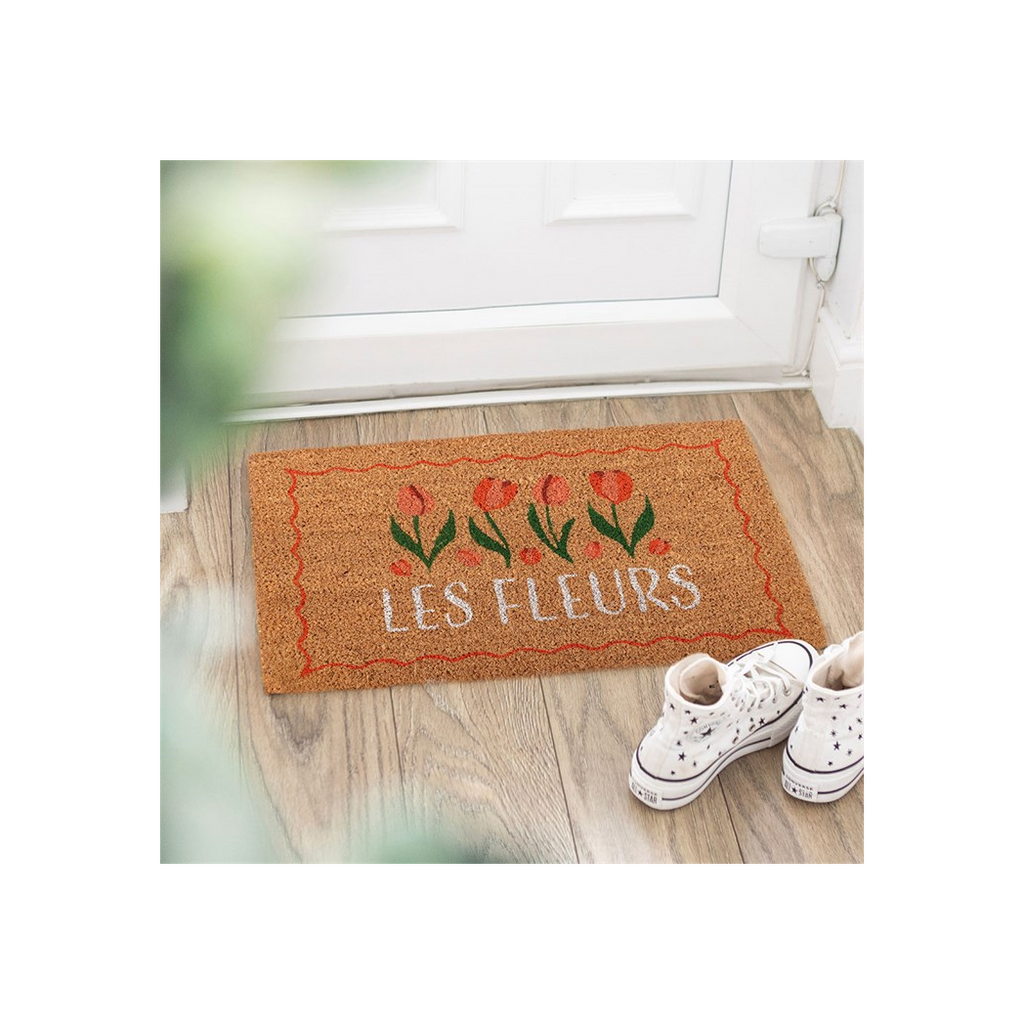 Natural Les Fleurs Tulip Doormat
