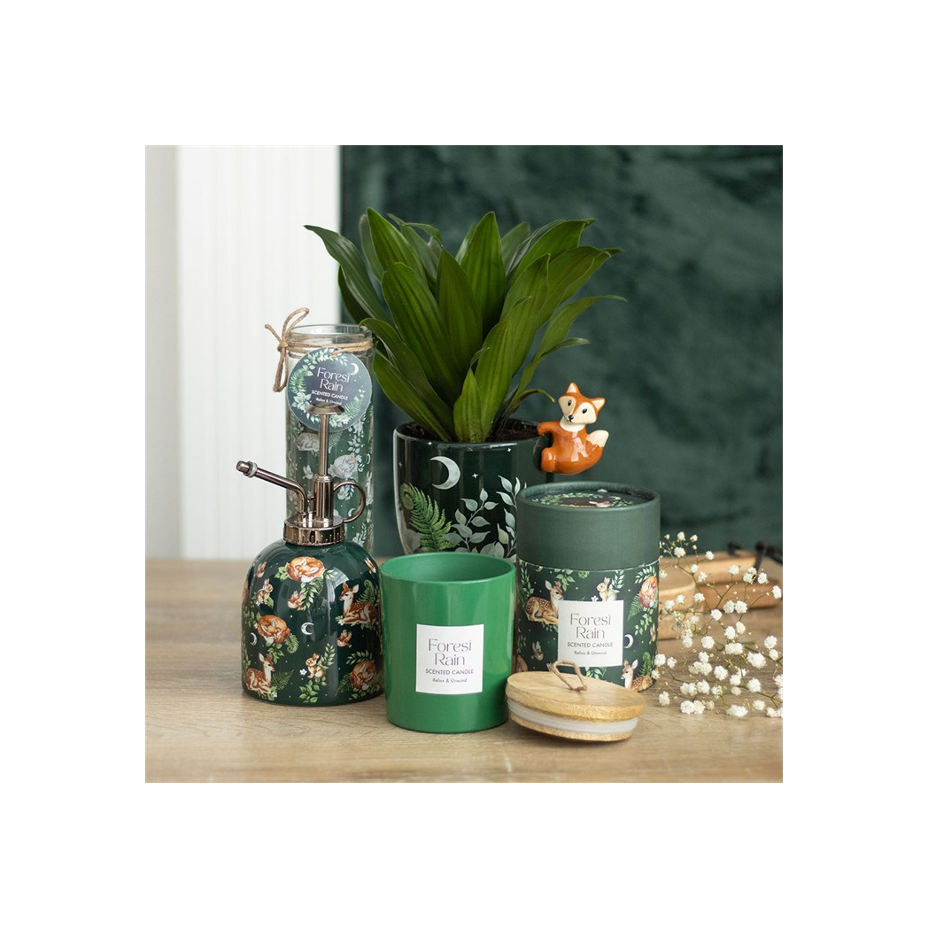 Green Forest Plant Pot with Fox