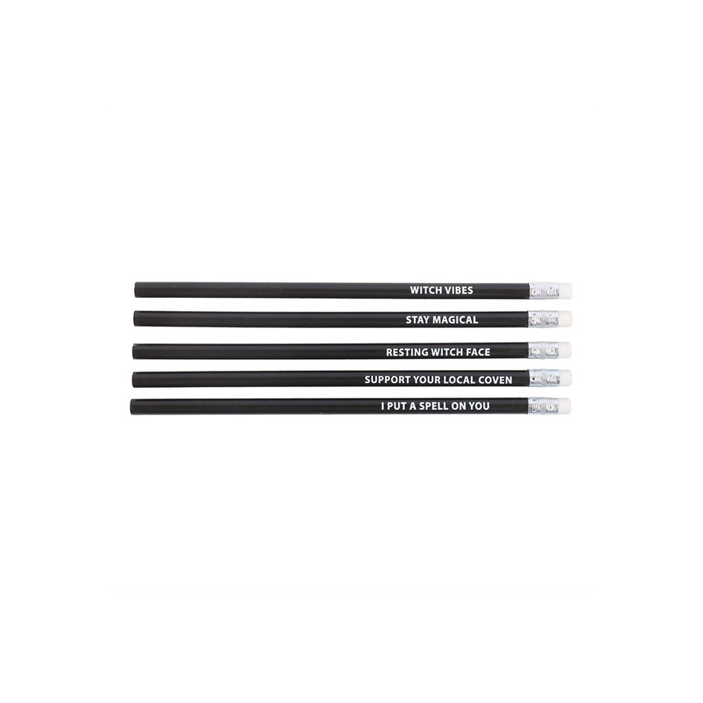 The Coven Club Set of 5 Witchy Pencils