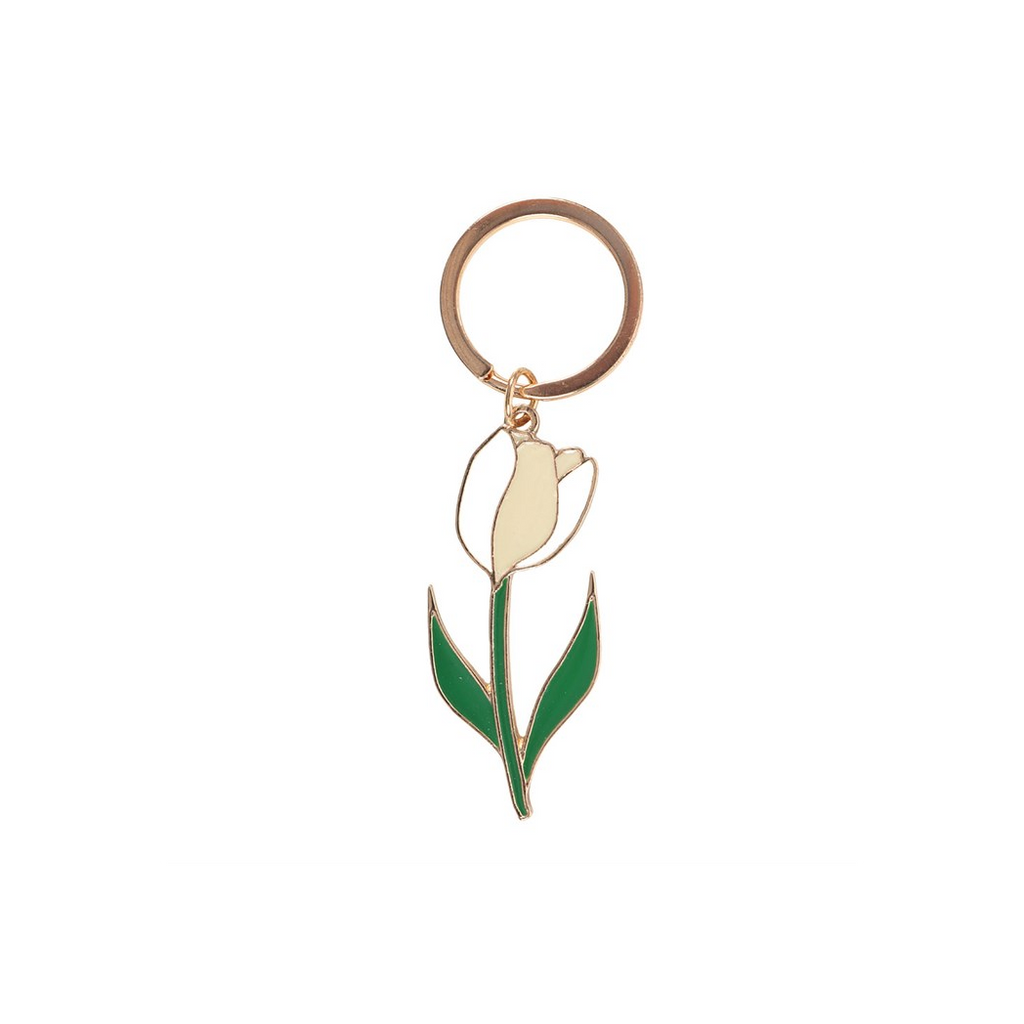 White Tulip Keyring
