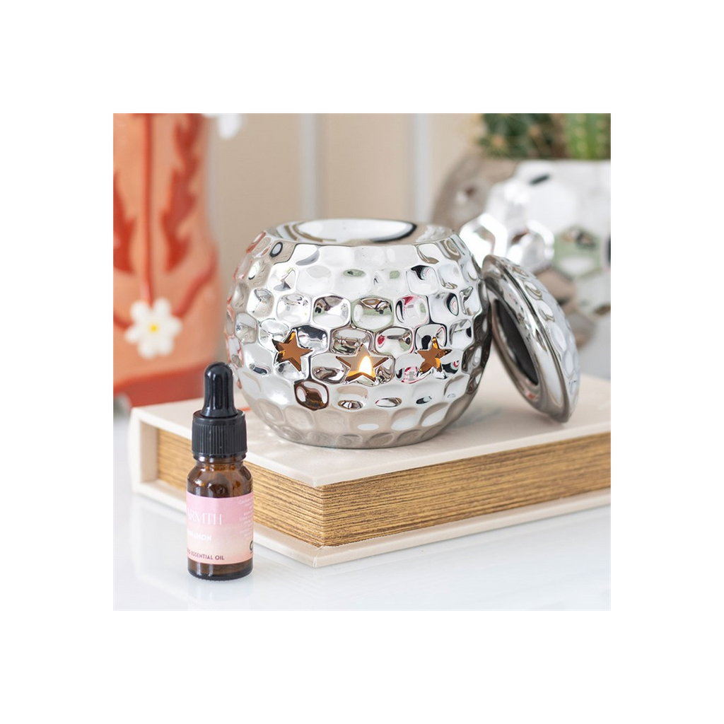 Silver Disco Ball Oil Burner