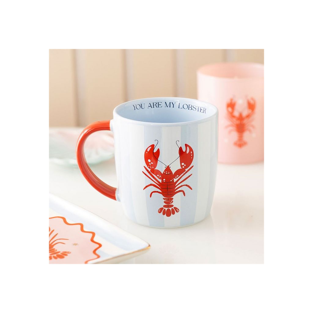 You Are My Lobster Striped Mug