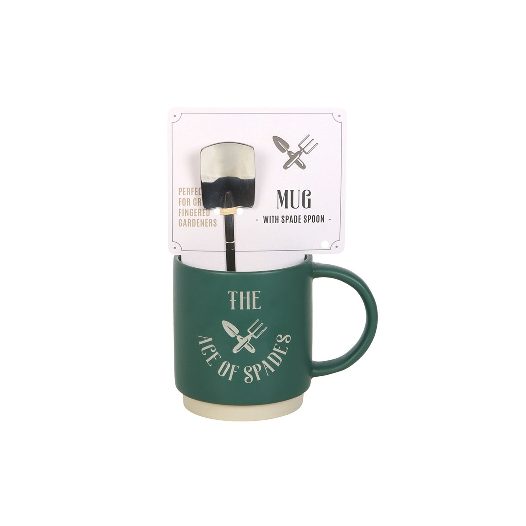 Ace of Spades Mug with Spade Spoon