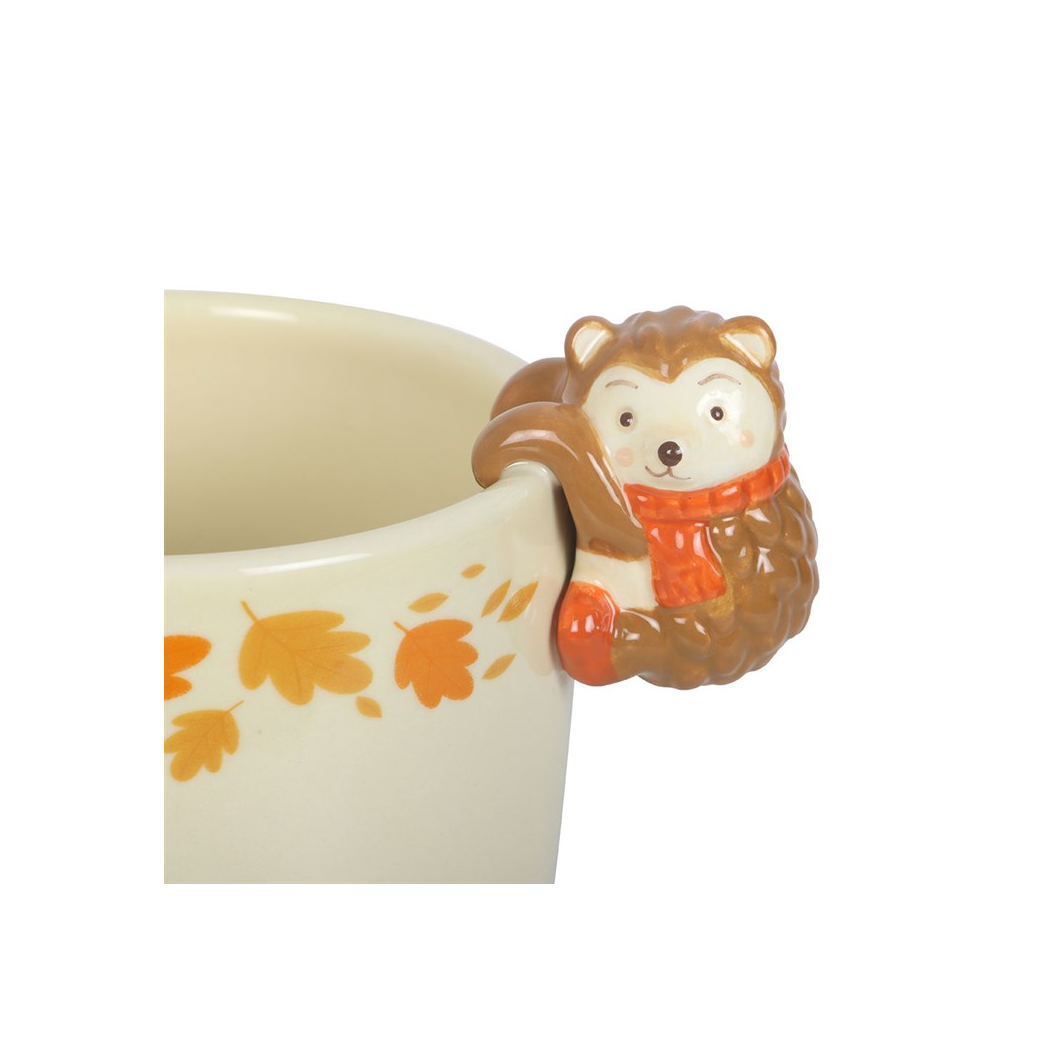 Autumn Plant Pot with Hedgehog