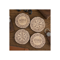 Set of 4 Norse Mythology Wood Slice Coasters